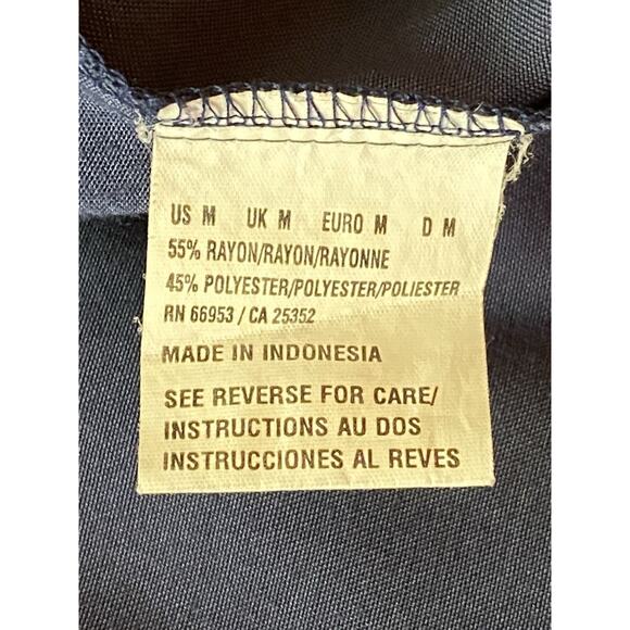 Minimalist Nipon Studio Vintage Women M Silky Long Sleeve Button Career Blouse - Picture 9 of 10